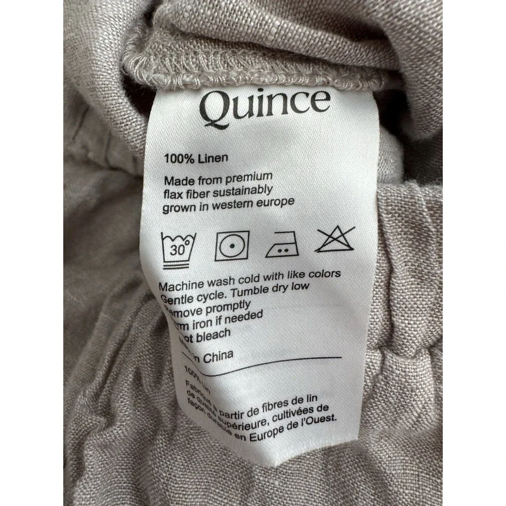 QUINCE Women's 100% European Linen Pajama Pants Size Medium